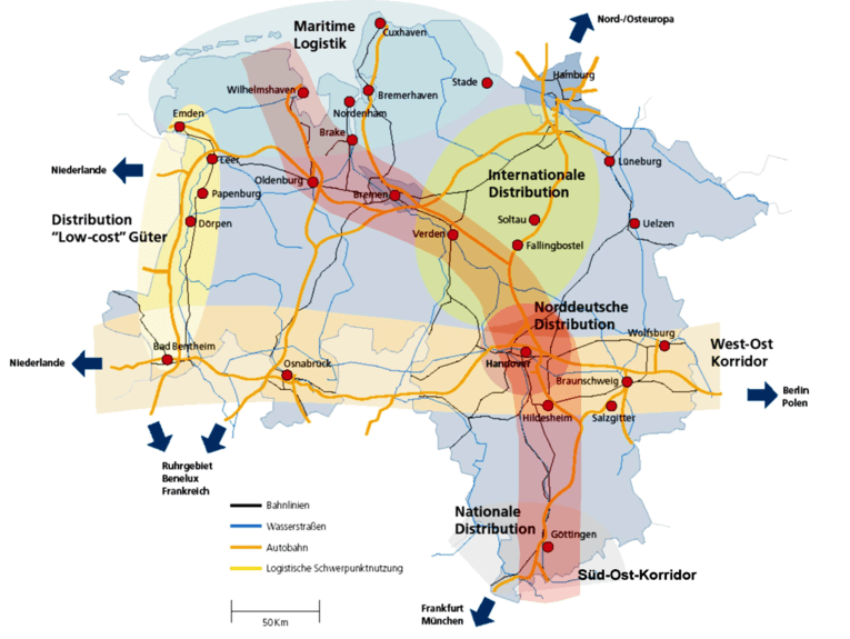 Übersichtskarte Städtische Häfen Wirtschaft & Wissenschaft