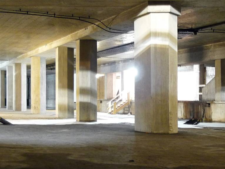 Die Station im Rohbau.