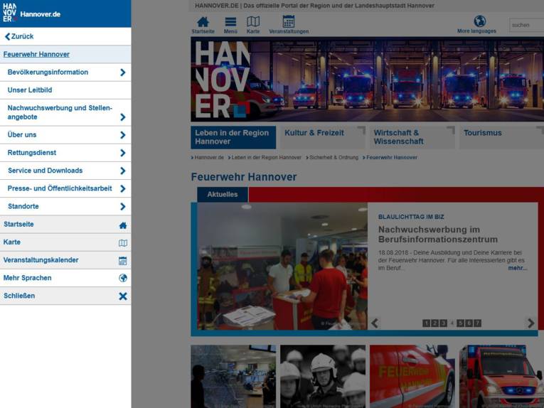 Screenshot einer Webseite.