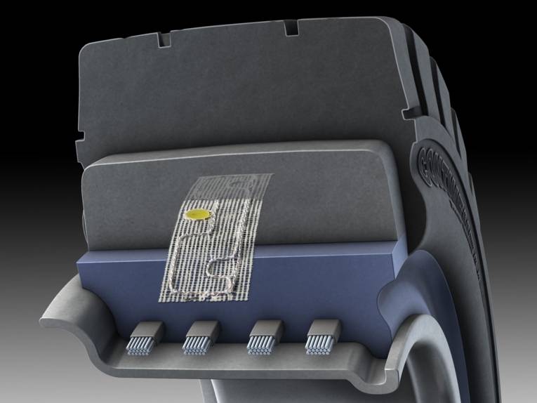 Querschnitt durch einen LKW-Reifen