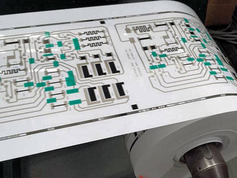 Papierrolle mit Schaltplänen