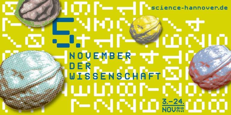 Grafik mit vier Nüssen und dem Schriftzug "5. November der Wissenschaft"