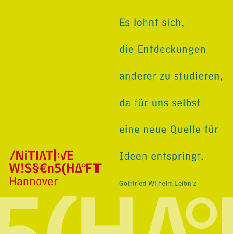 Titelseite der Mini-Broschüre zur Initiative Wissenschaft Hannover