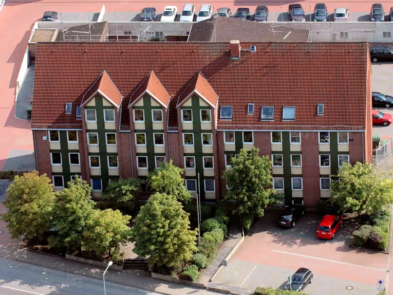 Ansicht eines Gebäudes aus der Luft
