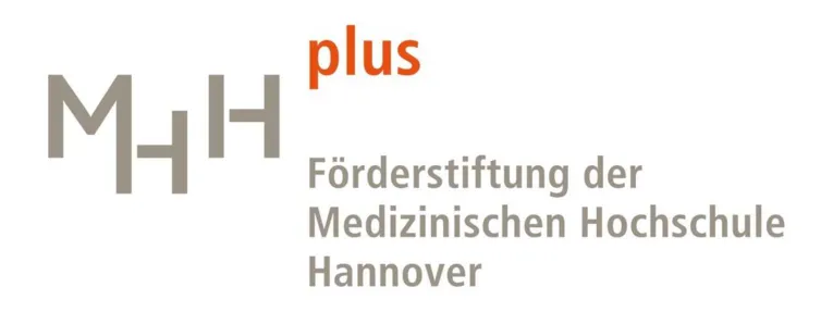 Logo mit der Schrift MHH plus Förderstiftung der Medizinischen Hochschule Hannover