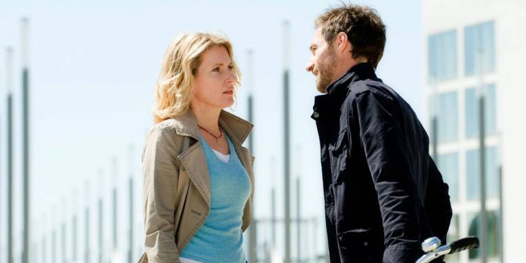 Foto: Tatort-Schauspielerin Maria Furtwängler mit ihrem Kollegen Benjamin Sadler.