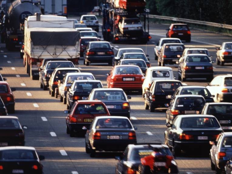 Verkehrsstau auf der Autobahn