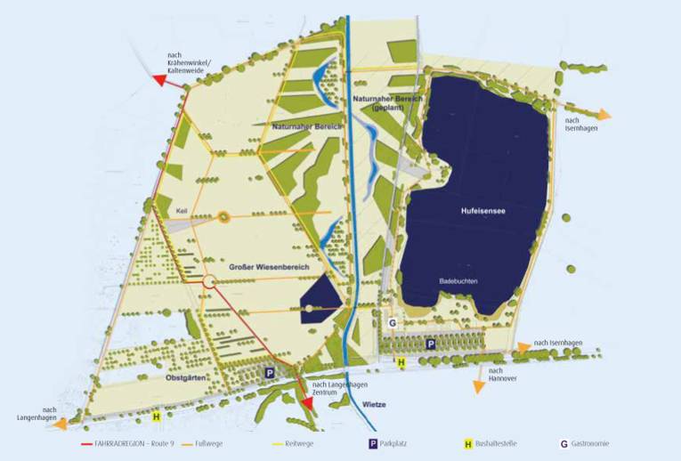 Schematisierte Karte vom Wietzepark