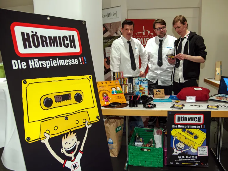 Stand mit Ausstellungsstücken