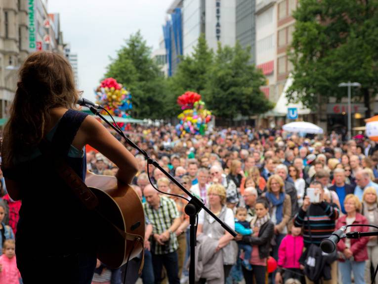 Die gesamte Innenstadt wurde am Tag der Fête de la Musique wieder zu einer großen Open Air Bühne.