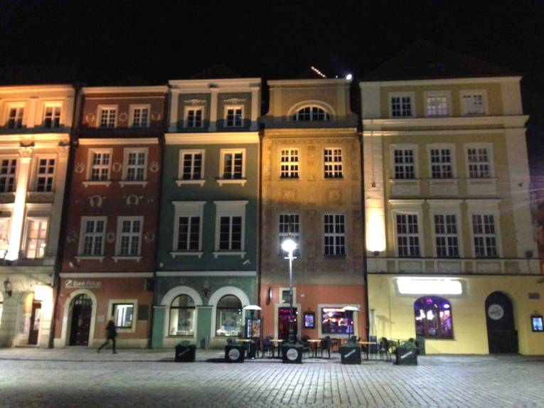 Historische Gebäude in der polnischen Stadt Poznań.