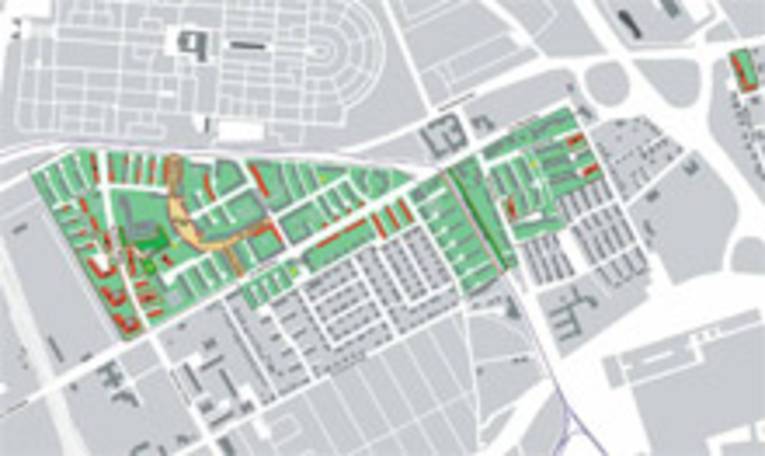 Übersicht das Sanierungsgebiet Mittelfeld