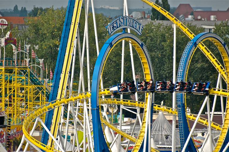 Achterbahn Teststrecke.