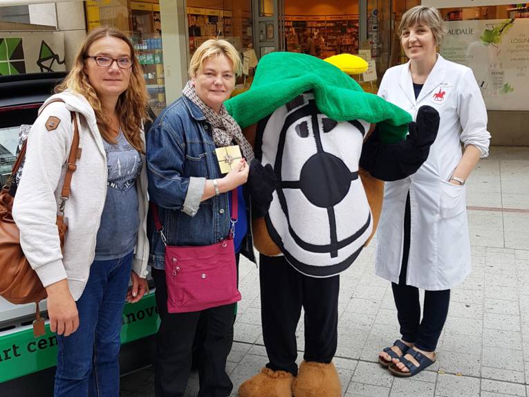 Maskottchen in der City. 