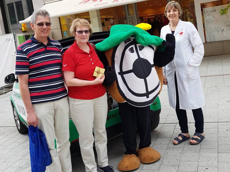 Maskottchen in der City. 