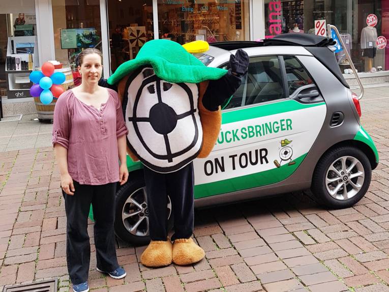 Maskottchen in der City.