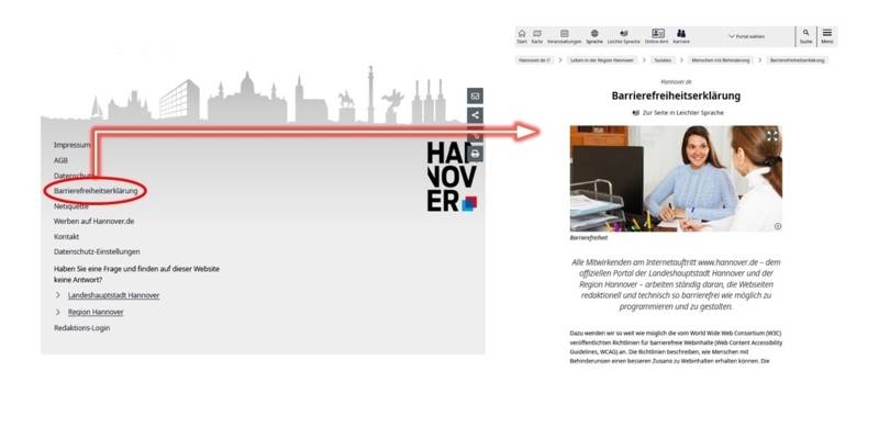 Ein Link zur Barrierefreiheitserklärung