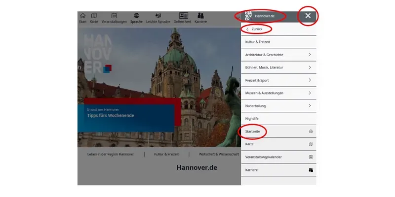 Screenshot Navigationsmen&uuml;