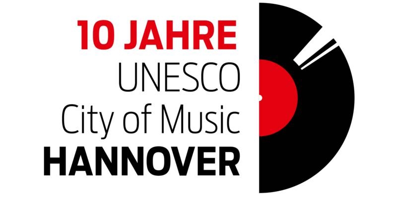 Jubiläum-Logo - 10 Jahre UNESCO City of Music Hannover