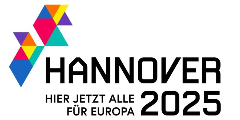 Logo "Hannover 2025 HIER JETZT ALLE für Europa"
