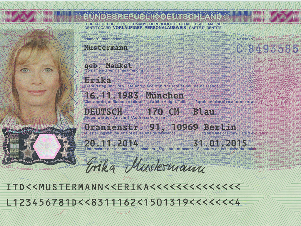 Ausweisdokumente Vorlaufiger Personalausweis Hannover Personalausweis Ausweis Und Pass Behordenfuhrer Burger Service Leben In Der Region Hannover