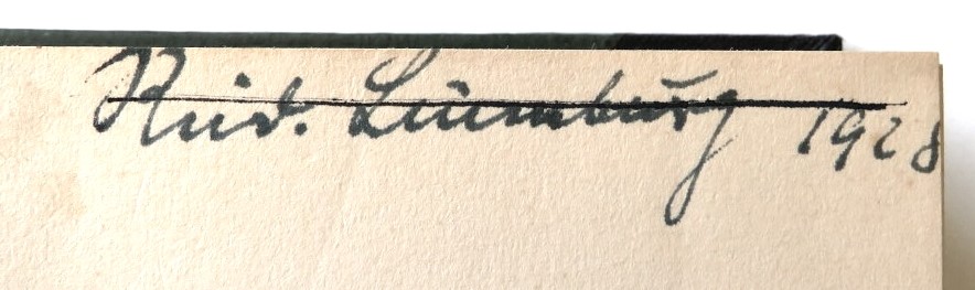 Autogramm Rudolf Lüneburg, 1928